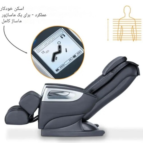 نمای جانبی صندلی ماساژور بیورر MC5000