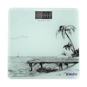 ترازو بیول WK-165 دیجیتال شیشه‌ای با نمایشگر LCD و ظرفیت 180 کیلوگرم